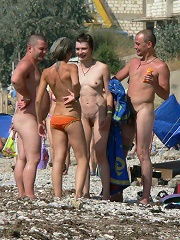 Check out gorgeous blonde nudists having some fun
